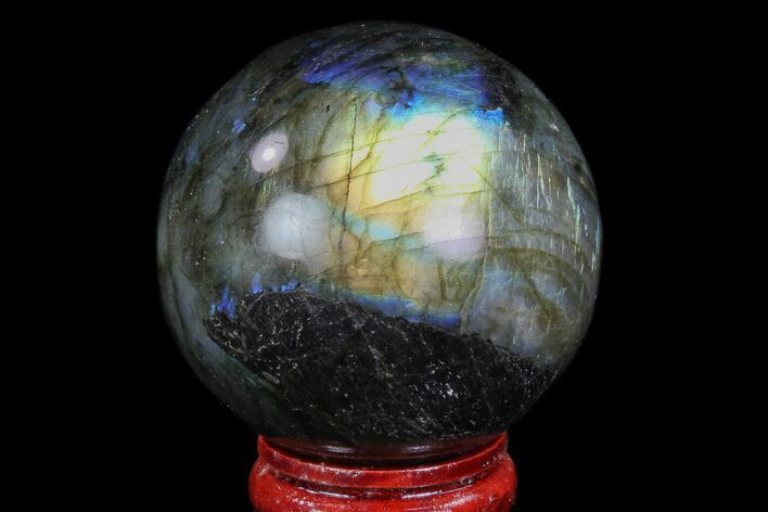Flashy Labradorite Sphere - Great Color Play #74614